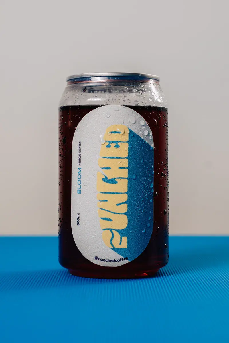 Bloom hibiscus iced tea can